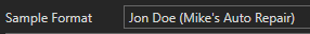 2. A preview of the display according to
the currently selected parameters