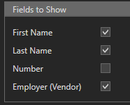 3. Fields to display