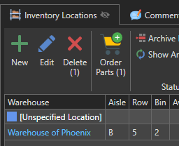 3. Inventory Locations Tab