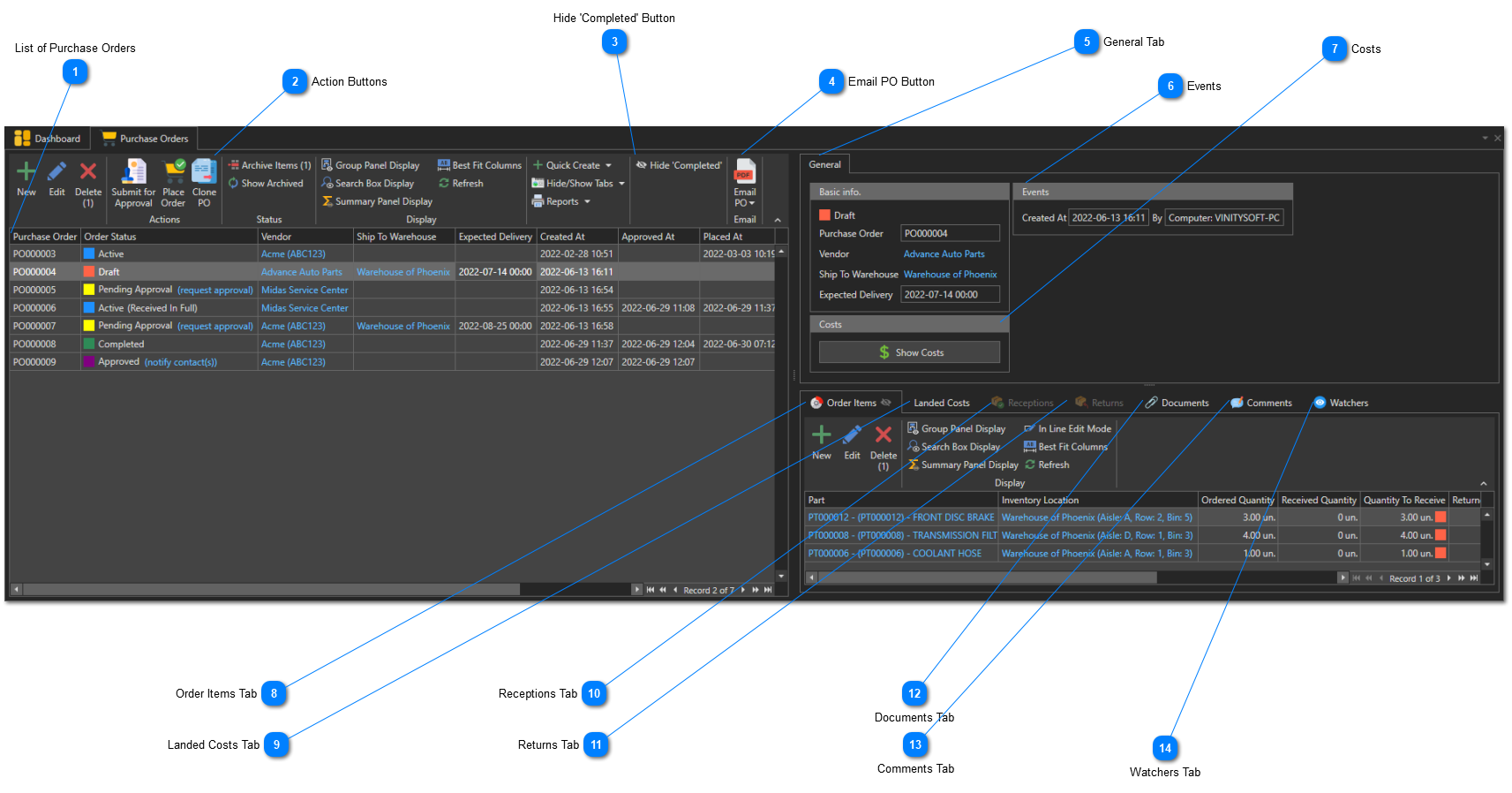 Create Purchase Orders