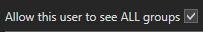 2.  Allow this user to see ALL groups