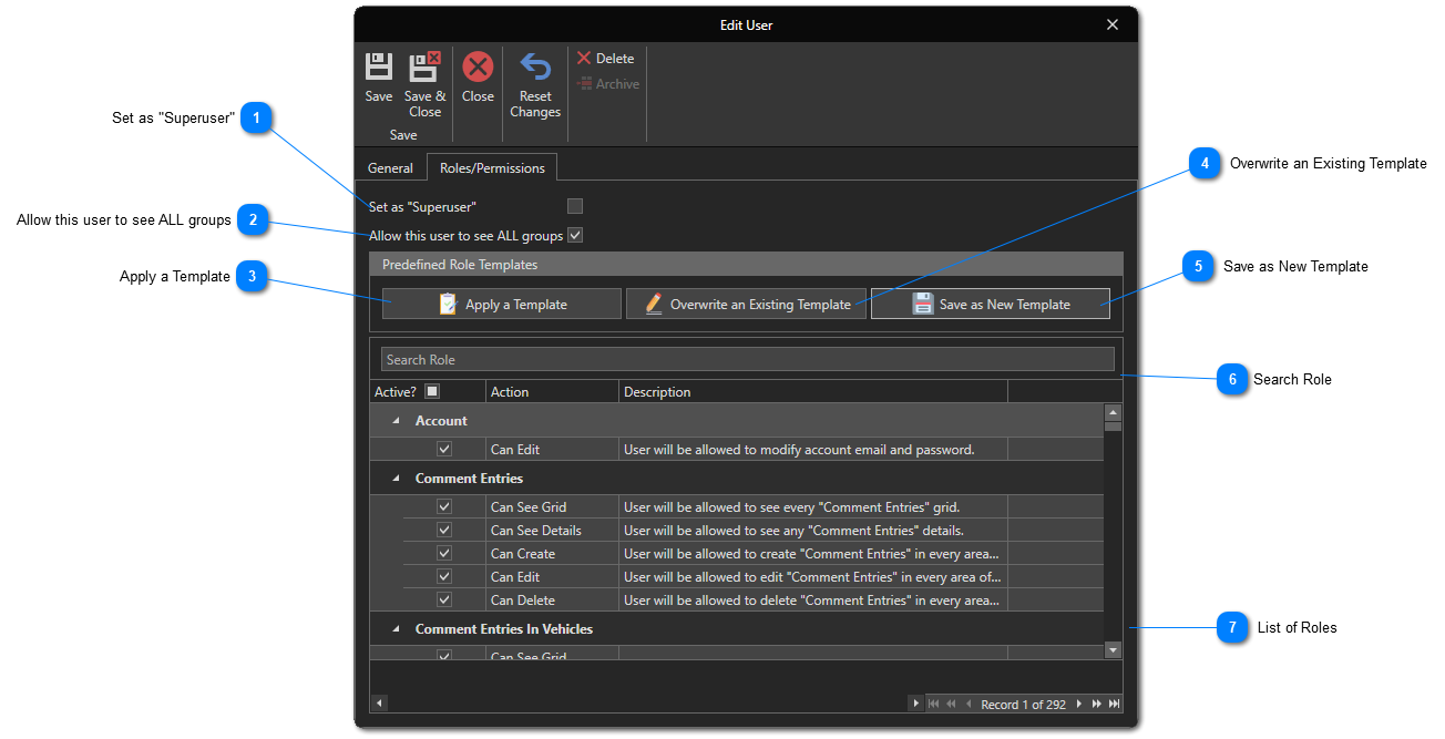 Modifying A User's Roles