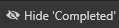 2. Hide 'Completed' Button