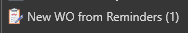 3. New WO from Reminders